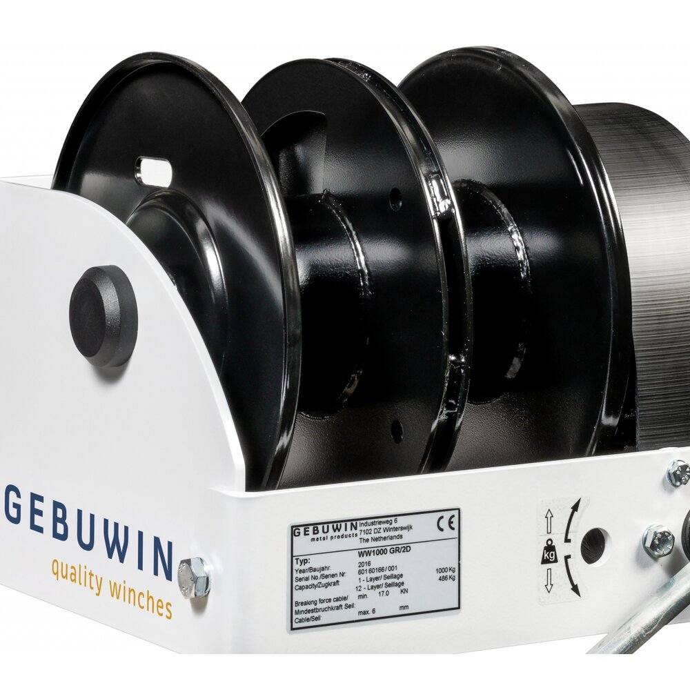 Worm Gear Hand Winch Gebuwin WW2000-7500 Painted | Haklift